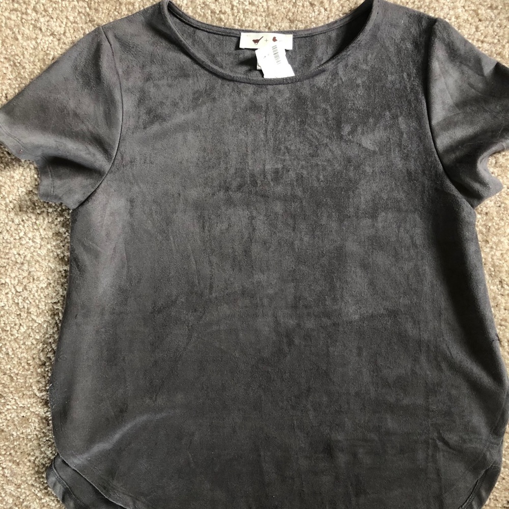 Suede going out night shirt